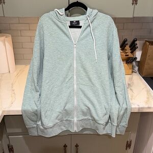 H&M Men's Mint Green Zip-Up Sweater